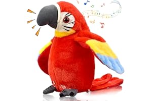 TLYYUKP Toys for 1 Year old Boys,Dancing Parrot Toy with Recordable Voice,Baby Toys 0-6 Months,Plush Bird with Waving Wings, Interactive Learning Gift