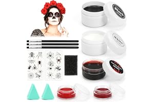 Halloween sminkset, sminkset, ansiktsmålning, konstblod, halloween, falsk blod för sår, zombies, vampyrer, monster, cosplay, teatersmink och maskeraddräkt för läskig halloween makeup