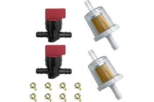Strongthium Bränslekran 6,35 mm (1/4 tum) kompatibel med Briggs & Stratton 698183 494768, kompatibel med Toro MTD Craftsman
