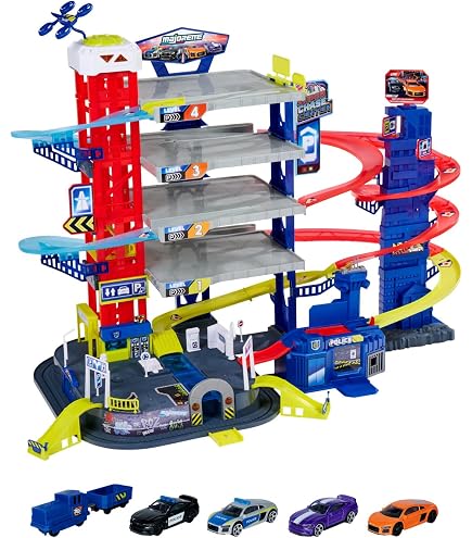STARLUX Maxi Garage Total 3 Niveaux – Station-Service + Atelier + Circuit 4 M – Dès 3 Ans – Fabriqué En Europe