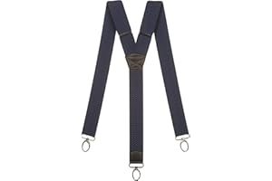 Olata Heavy Duty Y-Shape Braces/Suspenders with Carabiner Clips - 4cm