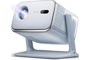 Aurzen BOOM mini Google TV Smart Projector with WiFi and Bluetooth, 4K Supported Outdoor & Home Movie Projector with 20W Speakers DoIby Audio, Real-Time Focus & Keystone, 500 ANSI Lumens, Blue