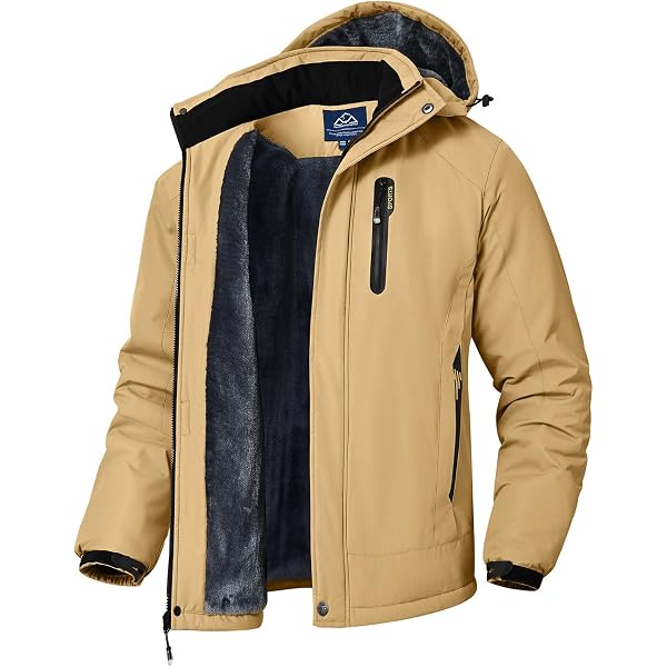Memoryee Herren Ski Jacke Warmer Gefüttert Winter Fleece Mantel
