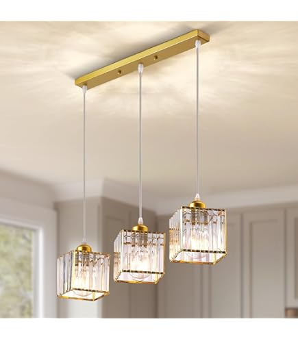 thumbnail image 2 of Hanging Adjustable Height Pendant Lights Black Kitchen Island Lights Glass Fixtures Lights - Black Pl2194 Light Fixture 2 of 9