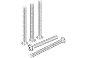 DTGN M3-0.5x30mm Button Head Socket Cap Screws - 10Pack - Good for Road Bicycle, Mountain Bike, Auto, Motorcycle - 316 Stainless Steel Whitewashed - Hex Drive Fasteners