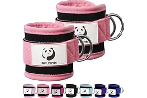 Slim Panda Cinghie per Caviglia Palestra, Cavigliere Cavi Palestra, Ankle Strap per Allenamento delle Gambe Confortevole Cavigliera da Palestra per Estensione delle Gambe
