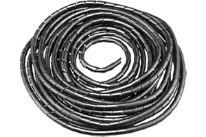 GTIWUNG Raccoglicavi Spiralato, Spirale Avvolgicavo, Tubo a Spirale Diametro 10mm, Copricavo Spirale a Lungezza 9m, Tubo a Spirale per mettere in ordine cavi PC, TV, stereo, console giochi, Nero