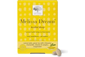 NEW NORDIC LTD New Nordic Melissa Dream - Melatonin-Free Natural Sleep Aid & Insomnia Relief for Adults - Magnesium & Chamomile - 100 Herbal Sleeping Tablets