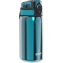 Ion8 Borraccia Inox Leggero, 600ml, Non Isolato, A Prova Di Perdite, Facile Da Aprire, Serratura Sicura, Lavabile In Lavastoviglie, Adatta A Portabicchieri, Durevole, Fenicotteri