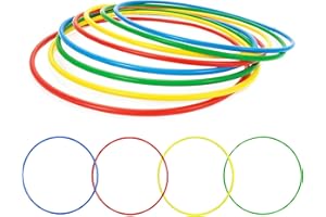 FlickBuyz Hula Hoop - Multicolor Fitness Hula Hoops - Plain and Glitter 55cm, 65cm, 75 cm Plastic Hula Hoops, Fitness and Dance Exercise Hoola Hoops