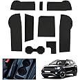 GAFAT Compatible with VW T-Cross 2018-2023 2024 Non-Slip Mats, T Cross R-Line SE Rubber Mats, Centre Console Mats, Door Seam Mats (Black)