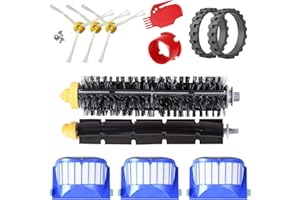 MIRTUX Zestaw części zamiennych z oponami kompatybilny z Roomba serii 600. Zestaw szczotek i akcesoriów wymiana odkurzacza 605 610 612 615 616 620 621 630 631 645 650 651 660 665 675 680 686 itp