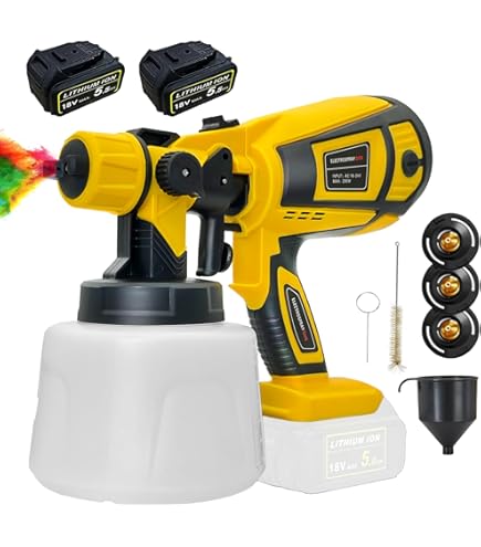 HYCHIKA 700W HVLP Electric Paint Sprayer - 1200ML Tank With 4 Nozzles & 3 Patterns For Walls, Fences, Furniture