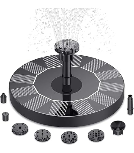 Fontaine Solaire Exterieure avec 6 Buses 4W -Nouveau Solaire Flottant