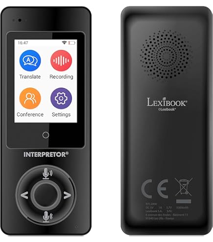 Traduttore Vocale Istantaneo 144 Lingue | Touchscreen 3.4'' | Traduzione Offline E Foto | Nero