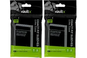 Vault X Exact Fit Kortfickor, Mjuka, Hög Klarhet, Perfekt Passform, Innerfickor för Samlarkortspel, Sportkort, TCG (200-pack)