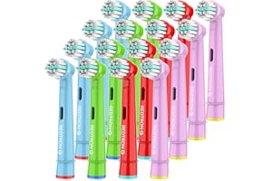 ‎REDTRON REDTRON Kids Elektryczna Końcówki do Szczoteczki kompatybilne z Oral B, Kids Końcówki do Szczoteczki z miękkim włosiem, końcówek do szczoteczek do zębów dla wrażliwych zębów i dziąseł (16 szt.)