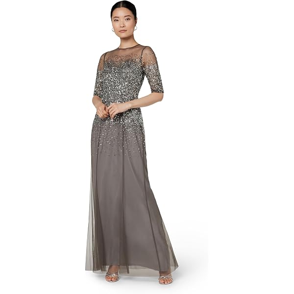 Alex Evenings Women's Long Lace Jacket Dress, Charcoal, 6 : Buy Online at  Best Price in KSA - Souq is now Amazon.sa: Fashion