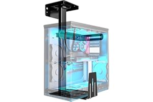 Putilsen Mount Support PC sous Bureau & Support Mural pour Boîtier Ordinateur, Support Ajustable Robuste Jusqu’à 30 kg, Rotation 360°, Excellente Circulation de l’air, Noir