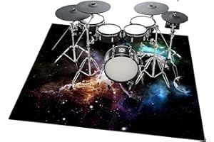 JAEVKWZY Professional Drum Carpet Drum Rug, Non-Slip Drum Mat Rug, Soundproof Rug for Piano, Guitar, Record Room, Non Slip Drum Blanket, Drum Accessories for Electric Drums Jazz Drum Set 140 x 120 cm