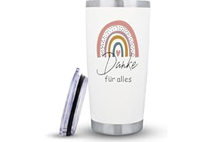 Merclix Dankeschön Geschenke für Frauen 20oz Travel Mug Lehrer Geschenk Abschiedsgeschenk Kollegen Jobwechsel Abschied Kollegin Danke Beste Erzieherin Geschenk zum Abschied Danke Geschenk