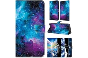 TUUNKMUY Case for Motorola Moto E13, Shockproof Premium Flip Folio PU Leather Wallet Case with Magnetic Card Holders Kickstand Protective Phone Cover for Motorola Moto E13,Starry sky