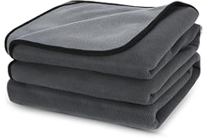 PETTOM Couverture Chien Imperméable(152x127cm), Plaid Chien Anti Pipi pour Canapé Lit Divan, Absorbante Chaude Douce pour Chiot Chat, Gris