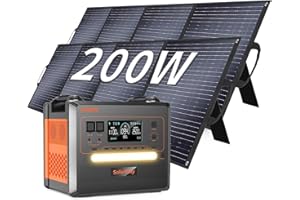SUPERPLAY SolarPlay Estacion de energia portatil 2500W, 2300Wh Generador solar portatil Batería LiFePO4 Generador electrico,para Camping,Autocaravana,RV,Viajes,Emergencia por Fallo de (2500W+2 * 200W)