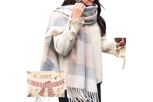 Yuson GirlScarf Women's Fashion Long Shawl Big Grid Winter Warm Lattice Large Scarf