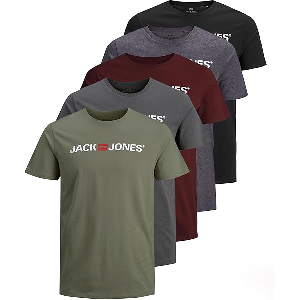 Camiseta Jack&Jones Peter Negro Manga Corta Para Hombre