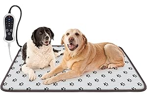 RC SLL Pet Heating Pad 75x120cm with Smart Control, Heated Cat Dog Bed with Wire-Reinforced, Crate Cozy Bed for Cats,Dogs, Promotes Comfort and Recovery, Whelping Box Supplies