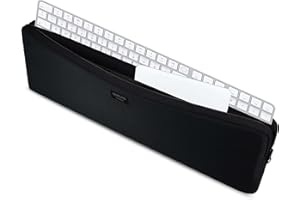 Adore June Housse Keeb Combine Compatible avec Magic Keyboard with Numeric Keyboard and Magic Trackpad 2, Pochette Clavier de Haute qualité en matériau Robuste, Noir