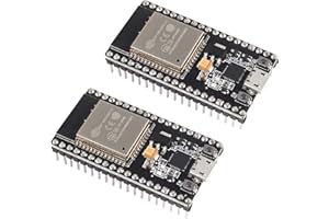 DUBEUYEW SP-Cow ESP32 ESP-32S NodeMCU-32S ESP-WROOM-32 Carte de développement 2,4 GHz WiFi et Bluetooth Dual Cores Microcontrôleur ESP-WROOM-32 Puce pour Arduino NodeMCU (38PIN, 2 pcs)