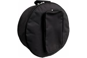 HPERU Sac à tambour à caisse claire, étuis à tambour, 15,8x7.1 Sac à caisse claire en tissu oxford imperméable avec poignée et bandoulière, étui à glissière à fermeture éclair avec des poches latérales