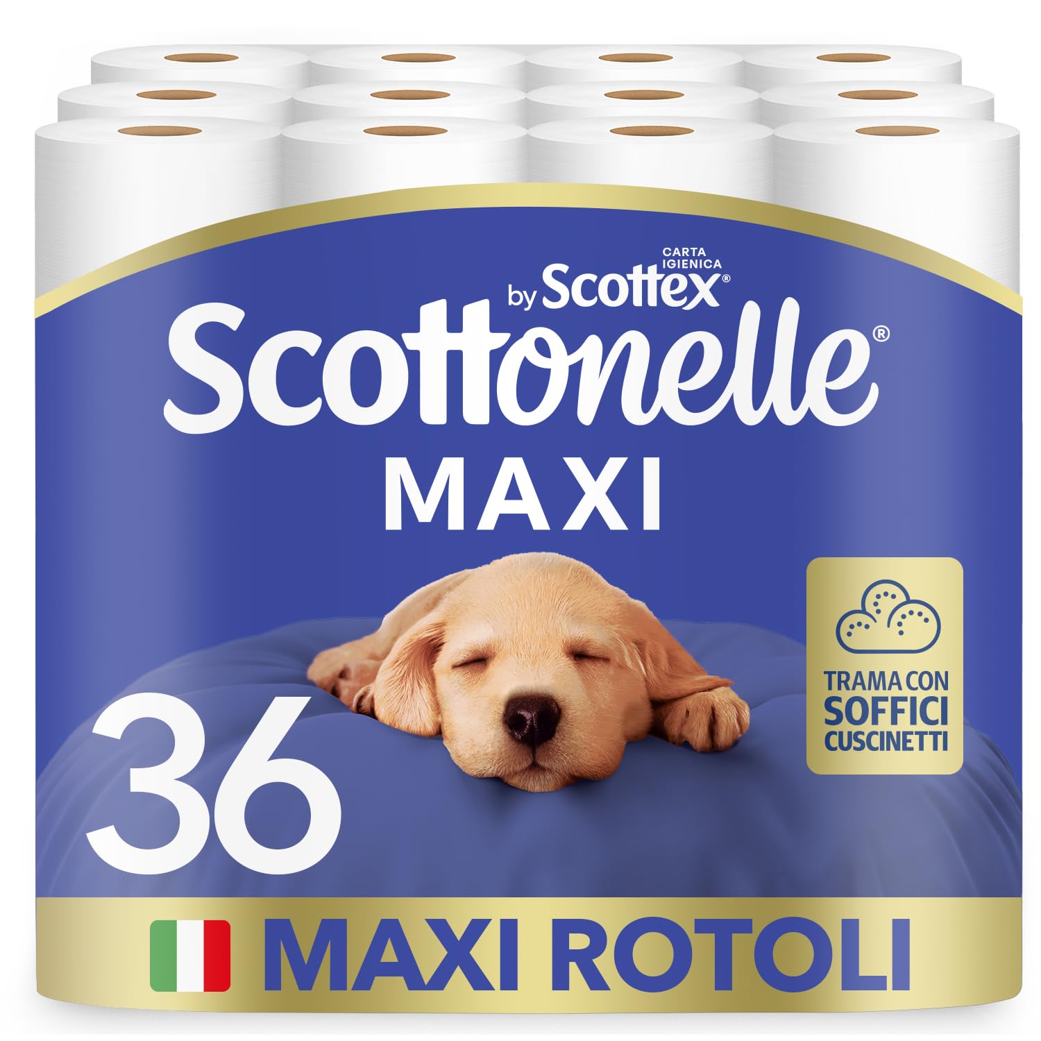 Scottonelle Carta Igienica, Morbida e Resistente, 36 Rotoli Maxi