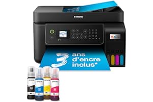EPSON Imprimante multifonction A4 Wi-Fi EcoTank ET-4800 équipée de réservoirs d’encre, avec jusqu’à 3 ans d’encre inclus