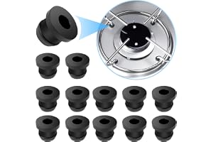 URAQT Förpackning med 12 grytstöd gummi gasspis husvagn rost gummifötter kompatibla grytstöd med 5 mm stavar gummiöljetter gasspis gummibuffert husbil tillbehör