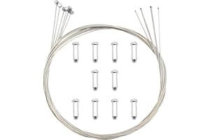CTRICALVER Cavo Freno Bici, 6 Pezzi Cavo Interno Freno Bici da Corsa, con 10 Pezzi Cappellini End