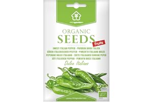 Poivron Doux Italien "Dulce Italiano", Graines certifiées biologiques prêt à Pousser Minigarden, 100% Naturelles sans Propagateurs Chimiques ni Génie Génétique, inclut entre 50 et 75 graines