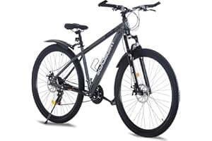 LSBIKE 24 26 27.5 29Inch Mountain Bike 21 Speed Drivetrain Hardtail Bicycle Mens Women Mountain Bike With Shock Lightweight Sport Cycling Bike for Adult with Mudguard MTB Bicycle