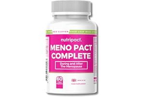 Nutripact Perimenopause & Menopause Support Supplement – 17-in-1 Complex - Herbal Extracts, Vitamins & Minerals - Formulated by Women’s Health Experts - 60 Vegan Capsules – Meno Pact Complete - UK