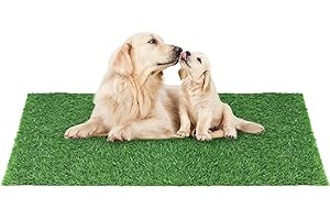 GOTGELIF 20mm Height Artificial Grass Turf, Emerald Green Fake Grass Mat Rug with Thickened Backing, Pet Friendly Decorative Lawn Landscape Synthetic Turf for Garden Balcony Indoor Outdoor Camping (50x100cm)