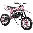 Kids dirt bike - 50cc Dirt Bikes Gas Mini Bike Kids Motorcycle, Upgrade Pit Bike Mini Motorcycle for kids, Off Road Tires, Front Rear Disc Brakes, Pull Start, Pocket Bike Gift for Child Teens