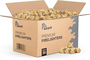 Naturträ premium brandtändare, miljövänlig kolstartare, träull brandkår för grill, pizzaugnar och rökare ren, säker och luktf