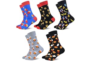 Stynice 5 Paar Bunte Lustige Socken Herren 43-46 - Witzige Baumwollsocken für Männer Frauen - Funny Baumwolle Motiv Socks Kuschelsocken