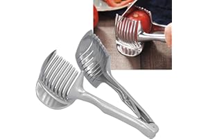 Trancheuse à Tomate Citron Cutter, Pince à Trancher En Acier Inoxydable Porte-Cutter à Oignon Outil D'Aide De Cuisine Pour Trancher des Fruits Légumes
