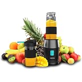 Cecotec Single Cup Blender Power Titanium 900 ProGo Hand Juice. 900W, 4 Titanium Blades, Ice Pick, Sport Bottle 570 ml, Ergon