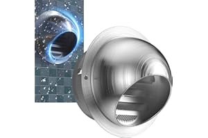 DUCHUNSHENG Griglia Di Ventilazione A Sfiato Esterno Da 100 125 160 200mm, Griglia Di Protezione Dalle Intemperie, Cappuccio Rotonda In Acciaio Inox, Per Cucina Bagno Sfiato Asciugatrice Cappa Aspirante