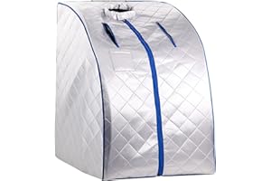 ‎NEWGEN MEDICALS newgen medicals portable Infrarotsauna: Portable Infrarot-Sauna mit Fußheizung, 4 Carbon-Heizern, Sitz, 1050 W (Mini Sauna für Balkon, Mobile Infrarotsauna, Heizstrahler)