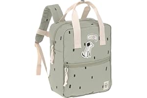 LÄSSIG Kinderrucksack mit Brustgurt Kindergartentasche Kindergartenrucksack 28 cm, 7 Liter, 3 Jahre/Mini Square Backpack